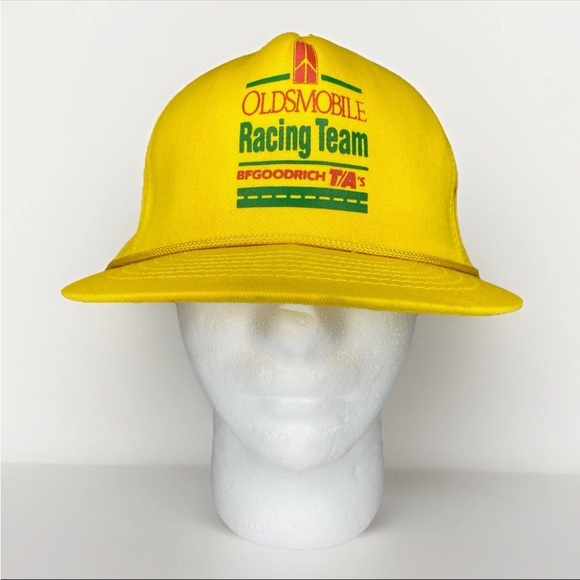 Vintage Oldsmobile Racing Team BF Goodrich Trucker Adjustable Snapback Hat Cap - Picture 1 of 10